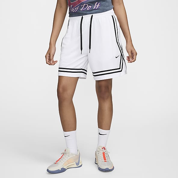 Womens White Basketball Shorts. Nike